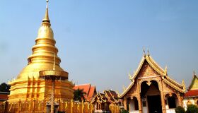 Golden Stupa and Pagoda in Thailand